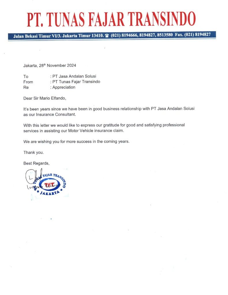 PT. Tunas Fajar Transindo